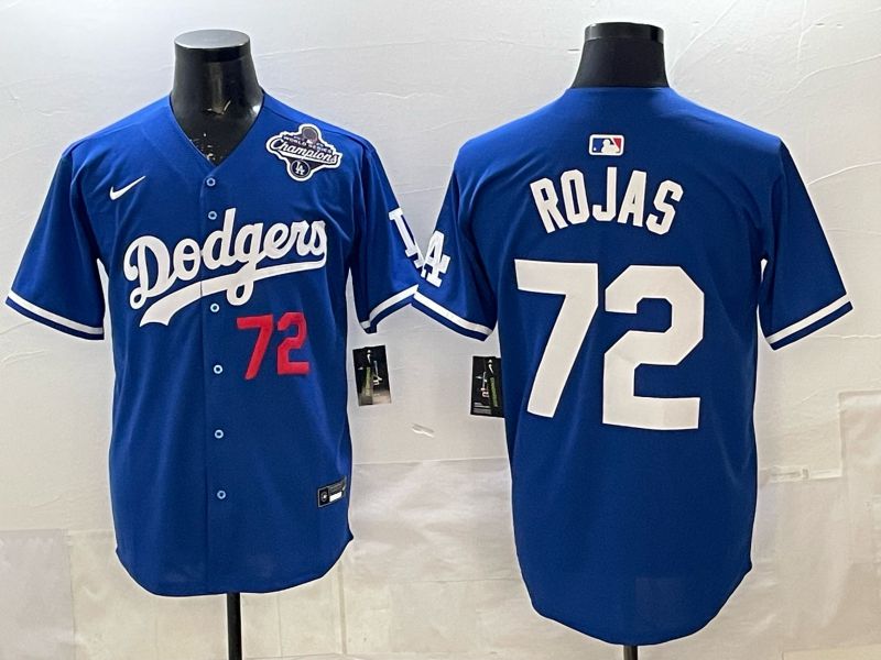 Men 2025 Los Angeles Dodgers #72 Rojas Blue Game Nike MLB Jersey style 006